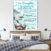 zu meinem Familiengeschenk meiner Tochter Löwe, To Leinwanddruck (Insitu (Schlafzimmer))