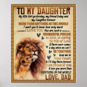 zu meinem Familiengeschenk meiner Tochter Löwe, To Poster (Vorne)