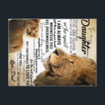 zu meinem Familiengeschenk meiner Tochter Löwe, To Postkarte<br><div class="desc">zu meinem Familiengeschenk meiner Tochter Löwe,  Tochter zum Geburtstag</div>