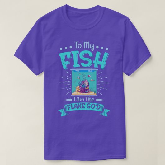 Zu meinem Fisch bin ich das Flake-God-Aquarist-Ges T-Shirt (Design vorne)