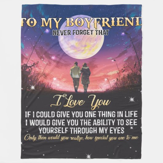 Zu meinem Freund habe ich dich Liebe Fleecedecke (Vorderseite)