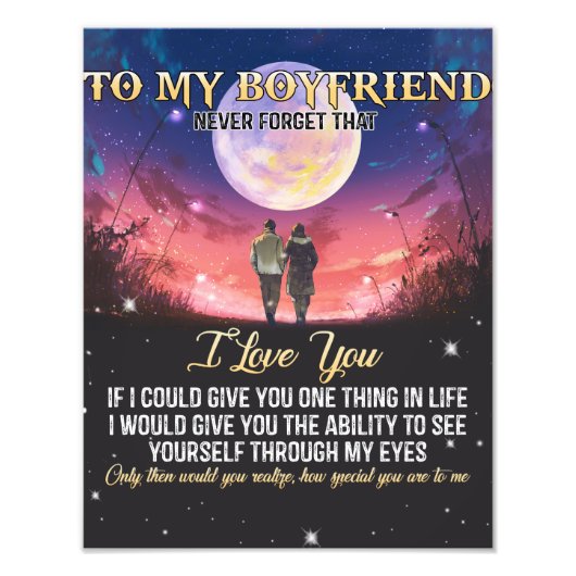 Zu meinem Freund habe ich dich Liebe Fotodruck (Vorne)