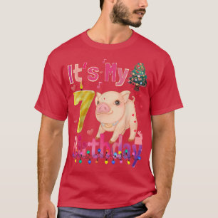 zu meinem Geburtstag Mädchen Schwein 7 Jahre alte T-Shirt