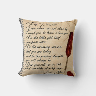 Zu meinem Geburtstagsgeschenk meiner Tochter, Nied Kissen