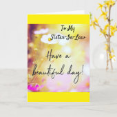 ZU MEINEM GESCHÄFTSSCHWESTER AM GEBURTSTAG KARTE (Gelbe Blume)
