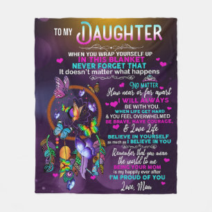 Zu meinem Geschenk an meine Tochter Schmetterlinge Fleecedecke