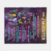 Zu meinem Geschenk an meine Tochter Schmetterlinge Fleecedecke (Vorderseite (Horizontal))