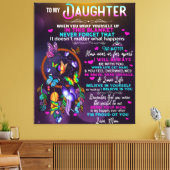 Zu meinem Geschenk an meine Tochter Schmetterlinge Leinwanddruck (Insitu (Wohnzimmer))