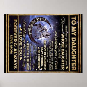 Zu meinem Geschenk an meine Tochter Schmetterlinge Poster