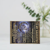 Zu meinem Geschenk an meine Tochter Schmetterlinge Postkarte (Stehend Vorderseite)