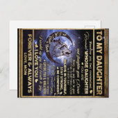 Zu meinem Geschenk an meine Tochter Schmetterlinge Postkarte (Vorne/Hinten)