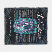 zu meinem Geschenk, Brief an Tochter vom Vater Fleecedecke (Vorderseite (Horizontal))