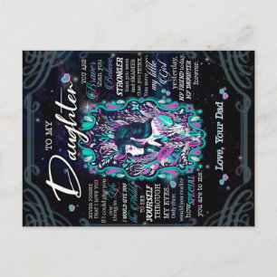 zu meinem Geschenk, Brief an Tochter vom Vater Postkarte