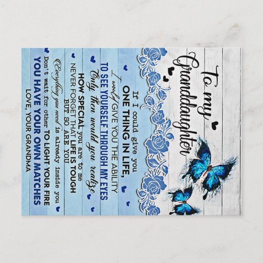 zu meinem Geschenk des Tochter-Schmetterlings-Tote Postkarte (Vorderseite)