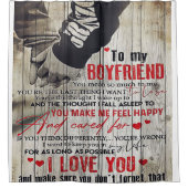 Zu meinem Geschenk für den Ehemann | Love Husband  Duschvorhang (Vorderseite)