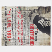 Zu meinem Geschenk für den Ehemann | Love Husband  Fleecedecke (Vorderseite (Horizontal))