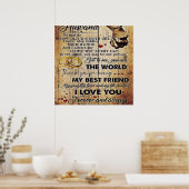 Zu meinem Geschenk für den Ehemann | Love Husband Poster (Küche)