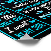 Zu meinem Geschenk für den Ehemann, Niedliches Geb Poster (Ecke)