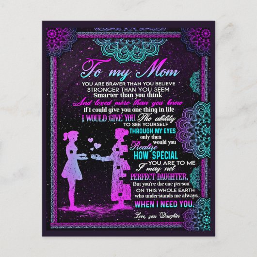 Zu meinem Geschenk für Mama und Tochter, Mama Gesc Flyer (Vorne)