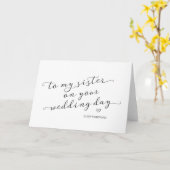 zu meinem Geschenk für meine Schwester Braut Karte (Gelbe Blume)