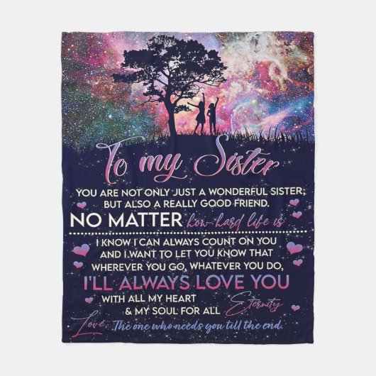 Zu meinem Geschenk für meine Schwester Lady Girl, Fleecedecke (Vorderseite)