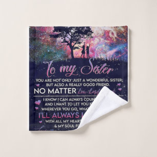 Zu meinem Geschenk für meine Schwester Lady Girl, Waschlappen