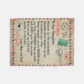 zu meinem Geschenk, Liebe Brief an unsere Tochter Fleecedecke (Vorderseite (Horizontal))