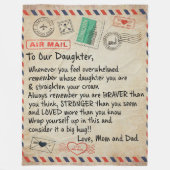 zu meinem Geschenk, Liebe Brief an unsere Tochter Fleecedecke (Vorderseite)