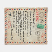 zu meinem Geschenk, Liebe Brief an unsere Tochter Fleecedecke (Vorderseite (Horizontal))