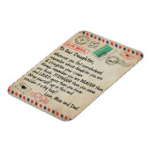 zu meinem Geschenk, Liebe Brief an unsere Tochter Magnet (Linke Seite)