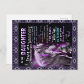 Zu meinem Geschenk, meiner Tochter und meinem Vate Ankündigungspostkarte (Vorne/Hinten)