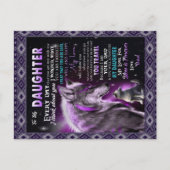 Zu meinem Geschenk, meiner Tochter und meinem Vate Ankündigungspostkarte (Vorderseite)