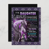 Zu meinem Geschenk, meiner Tochter und meinem Vate Einladung (Vorne/Hinten)