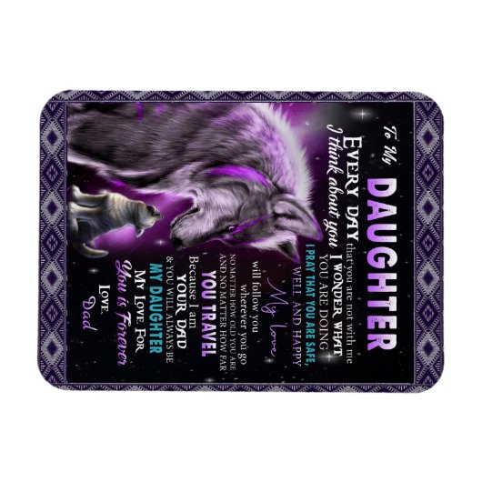 Zu meinem Geschenk, meiner Tochter und meinem Vate Magnet (Horizontal)