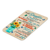 Zu meinem Geschenk, Schmetterling Lover, Sonnenblu Magnet (Linke Seite)