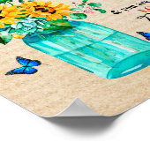 Zu meinem Geschenk, Schmetterling Lover, Sonnenblu Poster (Ecke)