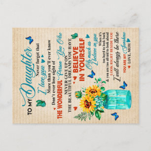 Zu meinem Geschenk, Schmetterling Lover, Sonnenblu Postkarte