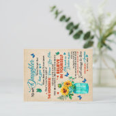 Zu meinem Geschenk, Schmetterling Lover, Sonnenblu Postkarte (Stehend Vorderseite)