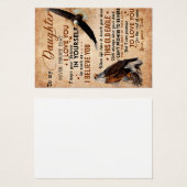 Zu meinem Geschenk, Vater und Tochter, Adler Lover (Vorne & Hinten)