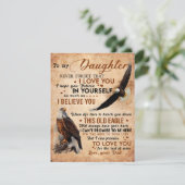 Zu meinem Geschenk, Vater und Tochter, Adler Lover Einladung (Stehend Vorderseite)