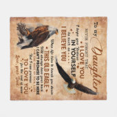 Zu meinem Geschenk, Vater und Tochter, Adler Lover Fleecedecke (Vorderseite (Horizontal))