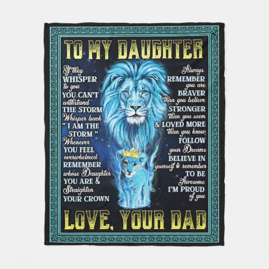 zu meinem Geschenk von Löwe, Geschenk von Löwe Vat Fleecedecke (Vorderseite)