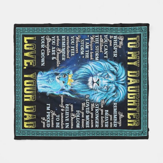 zu meinem Geschenk von Löwe, Geschenk von Löwe Vat Fleecedecke (Vorderseite (Horizontal))