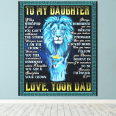 zu meinem Geschenk von Löwe, Geschenk von Löwe Vat Leinwanddruck (Insitu (Holzboden))