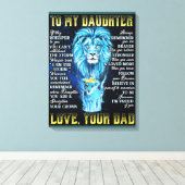 zu meinem Geschenk von Löwe, Geschenk von Löwe Vat Leinwanddruck (Insitu (Holzboden))