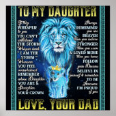 zu meinem Geschenk von Löwe, Geschenk von Löwe Vat Poster (Vorne)