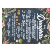 Zu meinem Geschenk, Weihnachtsbrief an Tochter Tischdecke (Vorderseite (Horizontal))