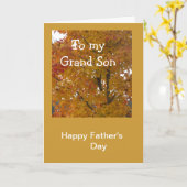 Zu meinem GrandSon, zum glücklichen Vatertag Karte (Gelbe Blume)