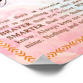 Zu meinem Grandtochter-Geschenk, Niedlicher Schmet Poster (Ecke)