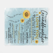 Zu meinem Großtochter-Geschenk, Großkinder zum Geb Fleecedecke (Vorderseite (Horizontal))